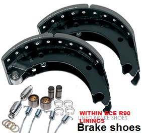Truck Trailer Brake Shoe with ECE R90 Linings