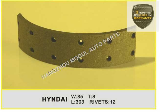 Premium Quality Brake Lining for Japanese Truck (HYNDAI-85)