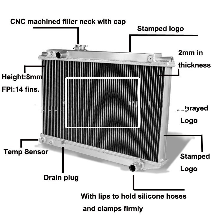 Car Auto Cooling Aluminum/Plastic Radiator for Toyota