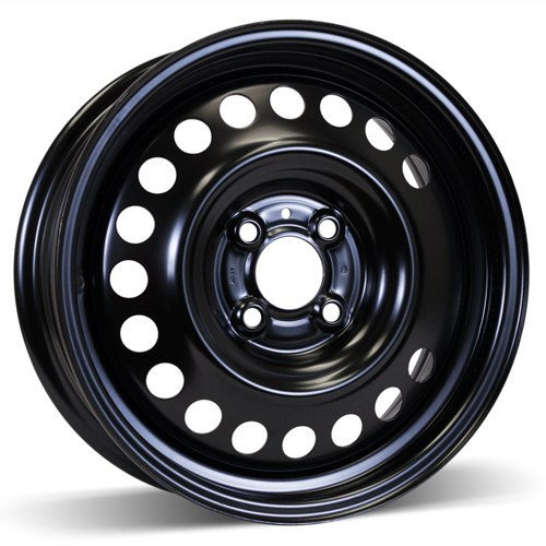 15X6 (4-100) Black Winter Steel Wheel
