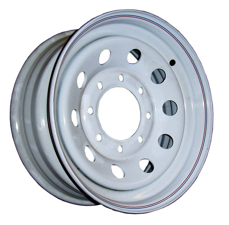 16X8 (8-165.1) White Modular Wheel