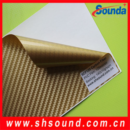 PVC Carbon Fiber Fabric. PVC Carbon Vinyl for Decoration
