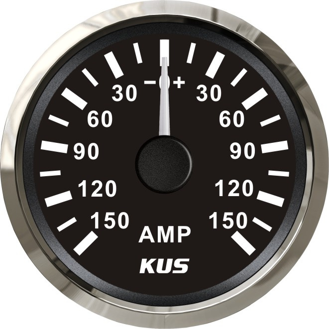 52mm Ammeter/AMP Gauge Black Faceplate with Reasonable+/--150A with Current Pick-up Sensor for Universal Motorcycle Boat Yacht