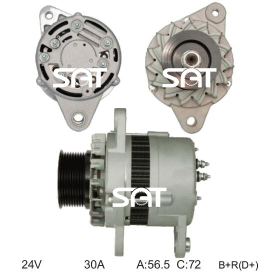 Komatsu Alternator 0-33000-6580 600-821-6190 12252