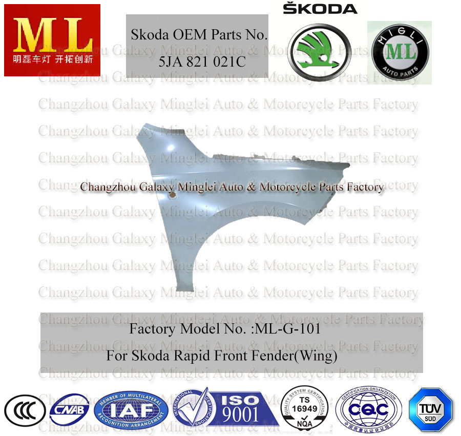 Auto Fender for Skoda Rapid 5ja 821 021c