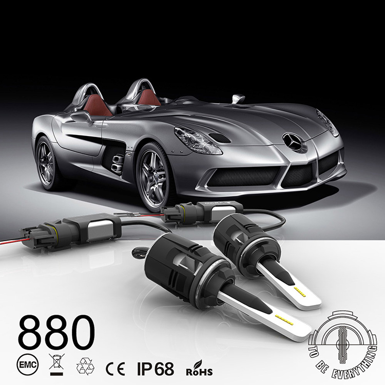 B6 880 LED Fog Lamp Light Auto Headlight with Turbine 24W 3600lm