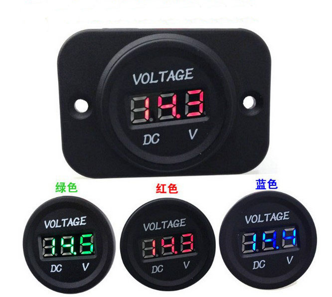 Waterproof 12V-24V Car Motorcycle LED DC Digital Display Voltmeter Meter