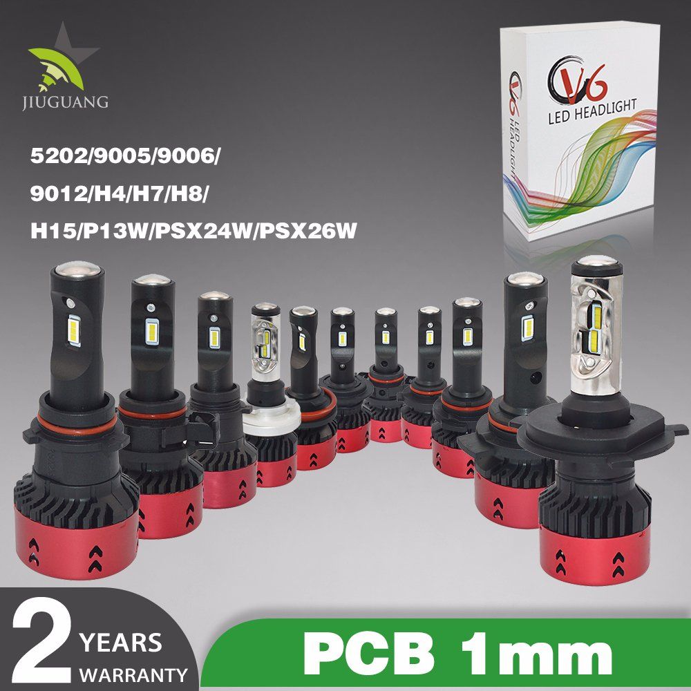 Super Bright V6 Car Lights Bulbs H11 H7 H4 35W 12volt Automotive LED Car Headlight Bulb