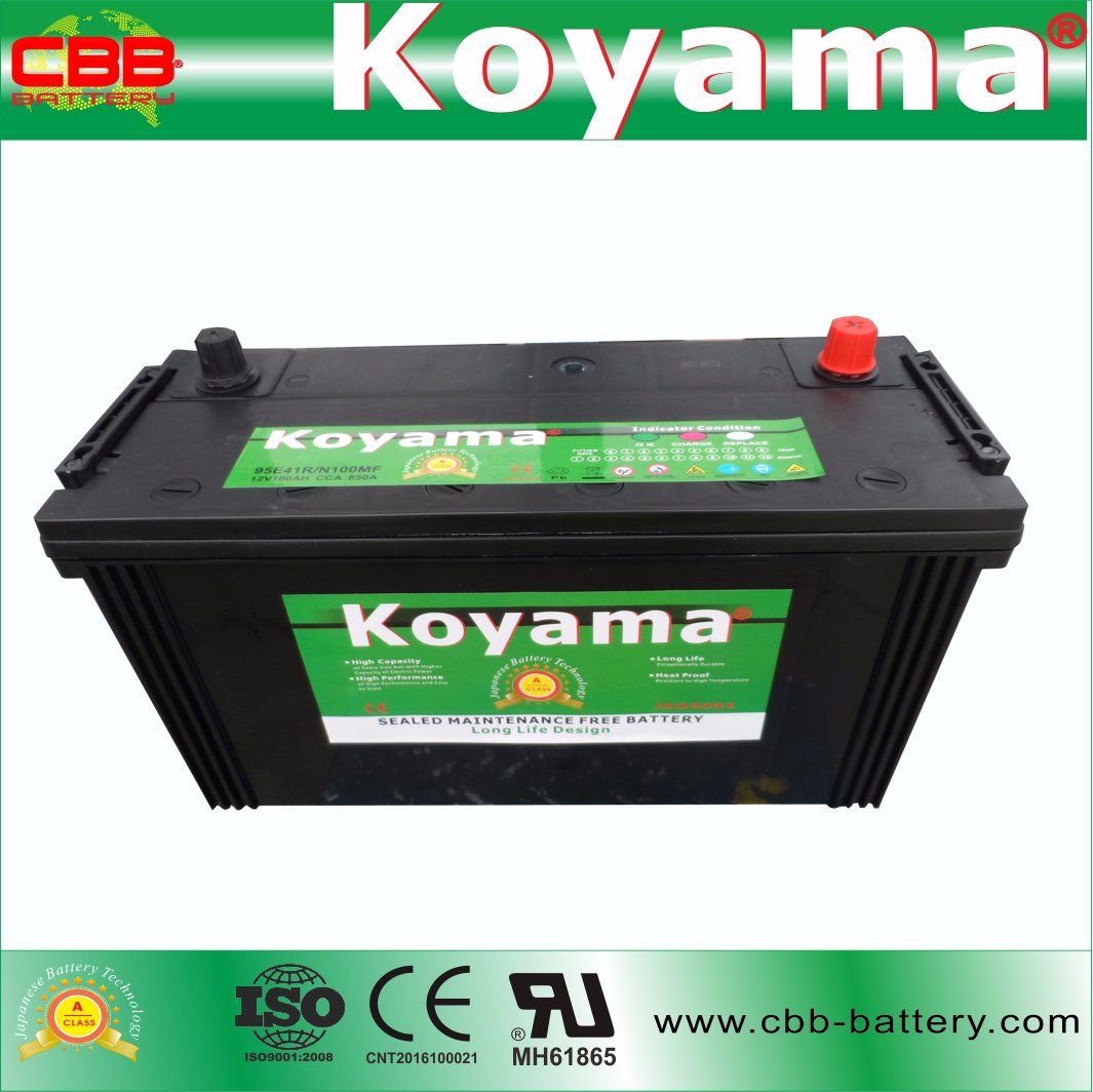 N100-Mf 12V 100ah Auot Starting Car Battery for JIS Standard