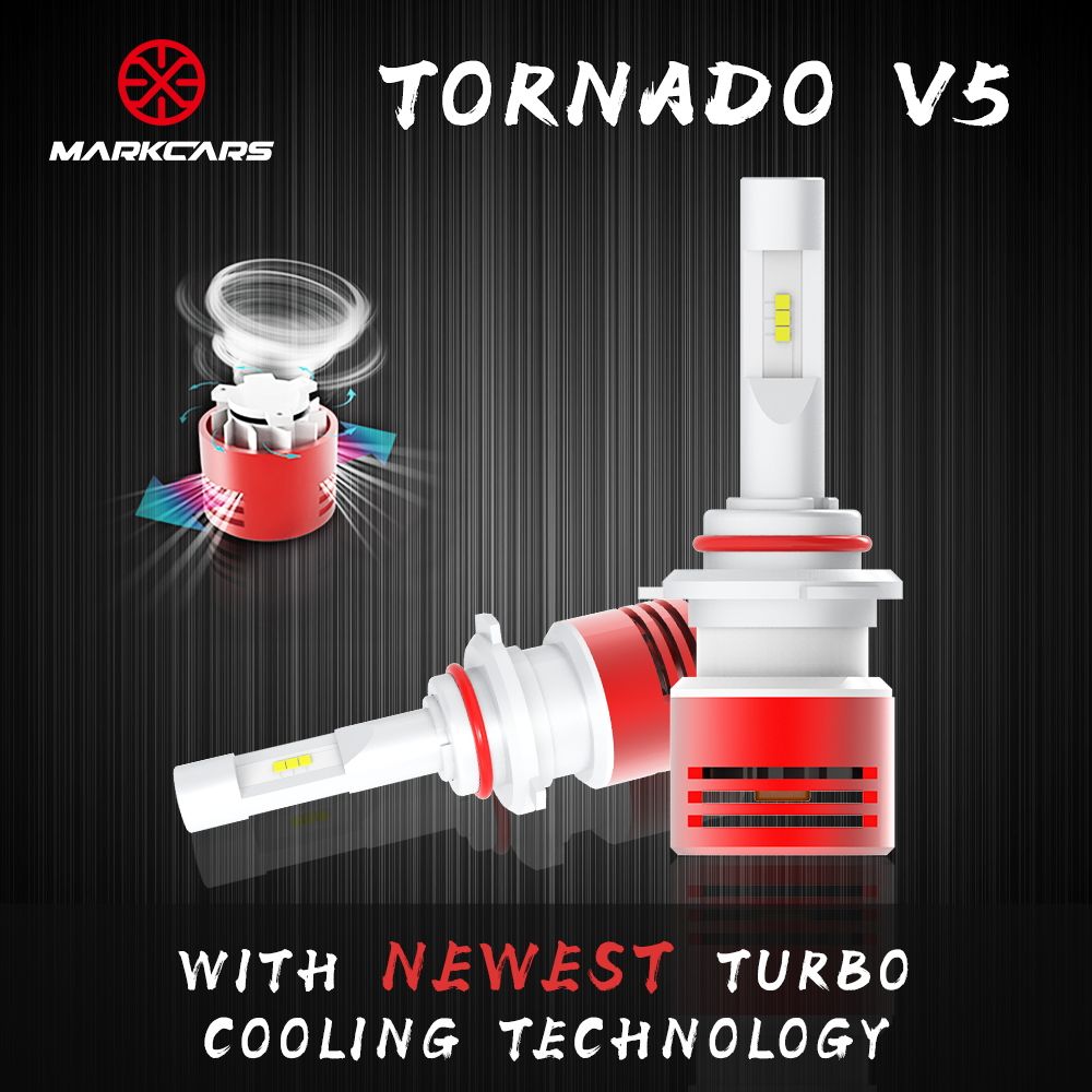 Markcars Turbo Cooling System V5 Car LED Headlight