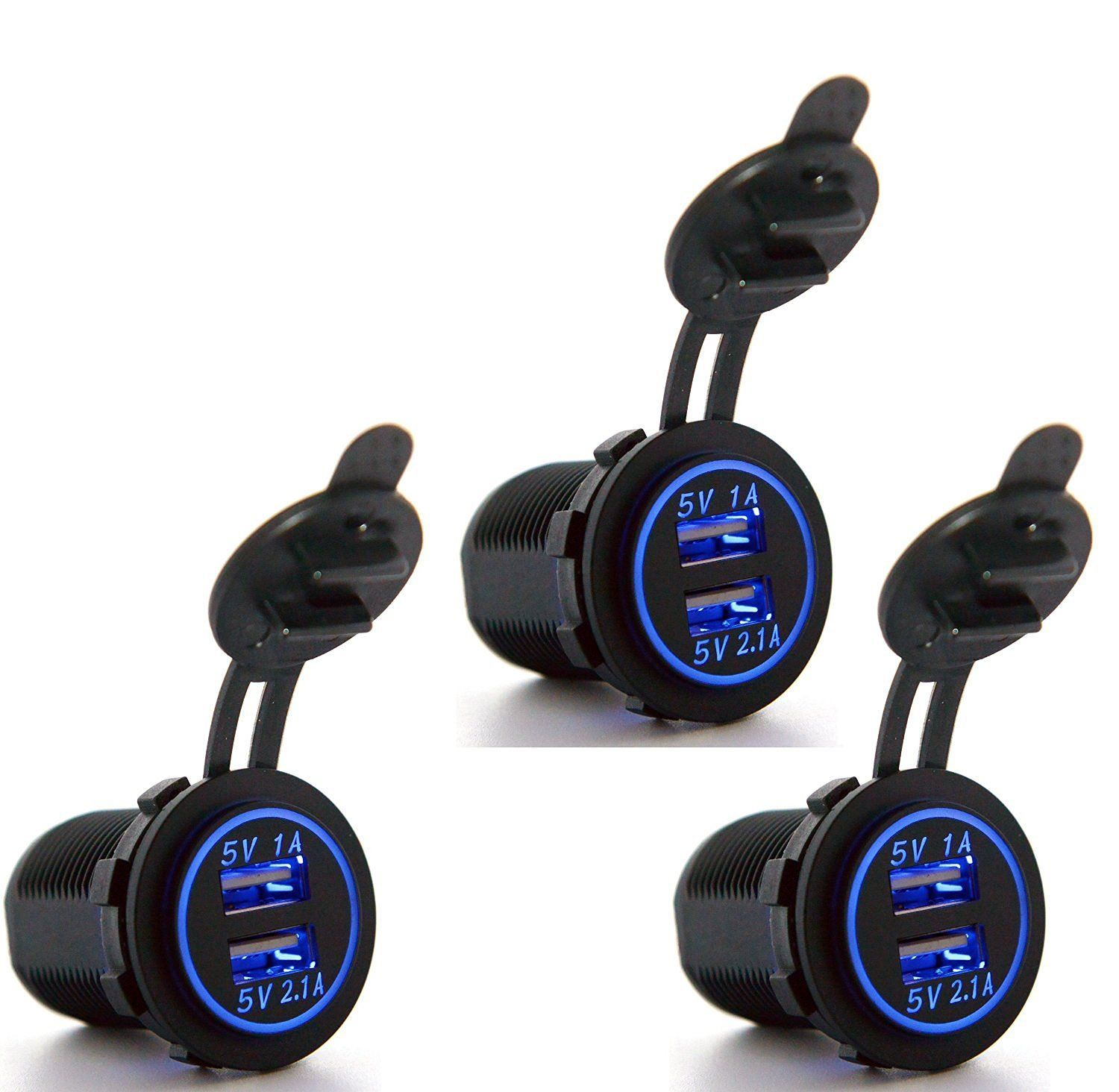12V Dual USB Charger Power Adapter Outlet Car Cigarette Lighter Socket Splitter Auto Parts