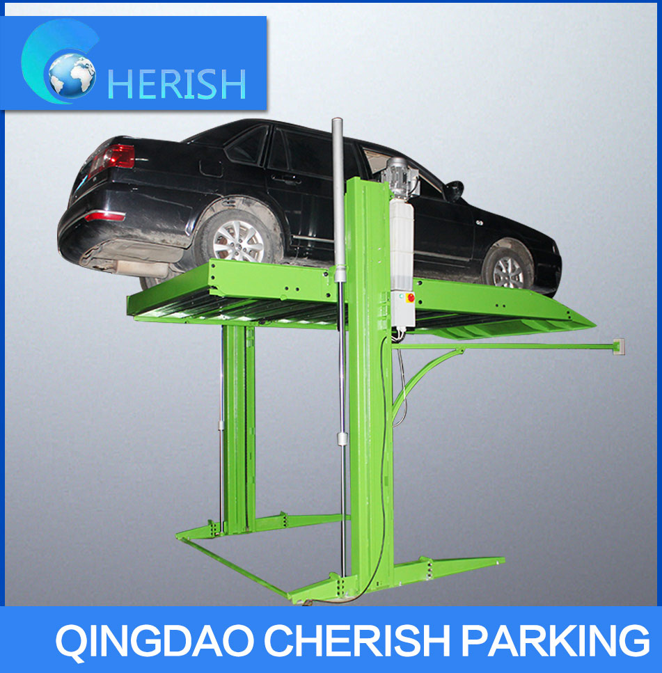 2 Floors Sharing Column Hydraulic Car Parking Lift