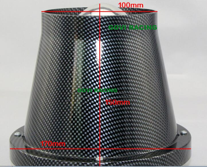 Carbon Car Auto Air Filter 3in Universal Pod Filter Intake Pipe