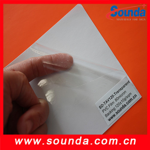 China Factory Price Transparent Adhesive Vinyl for Cars 80micron 120g