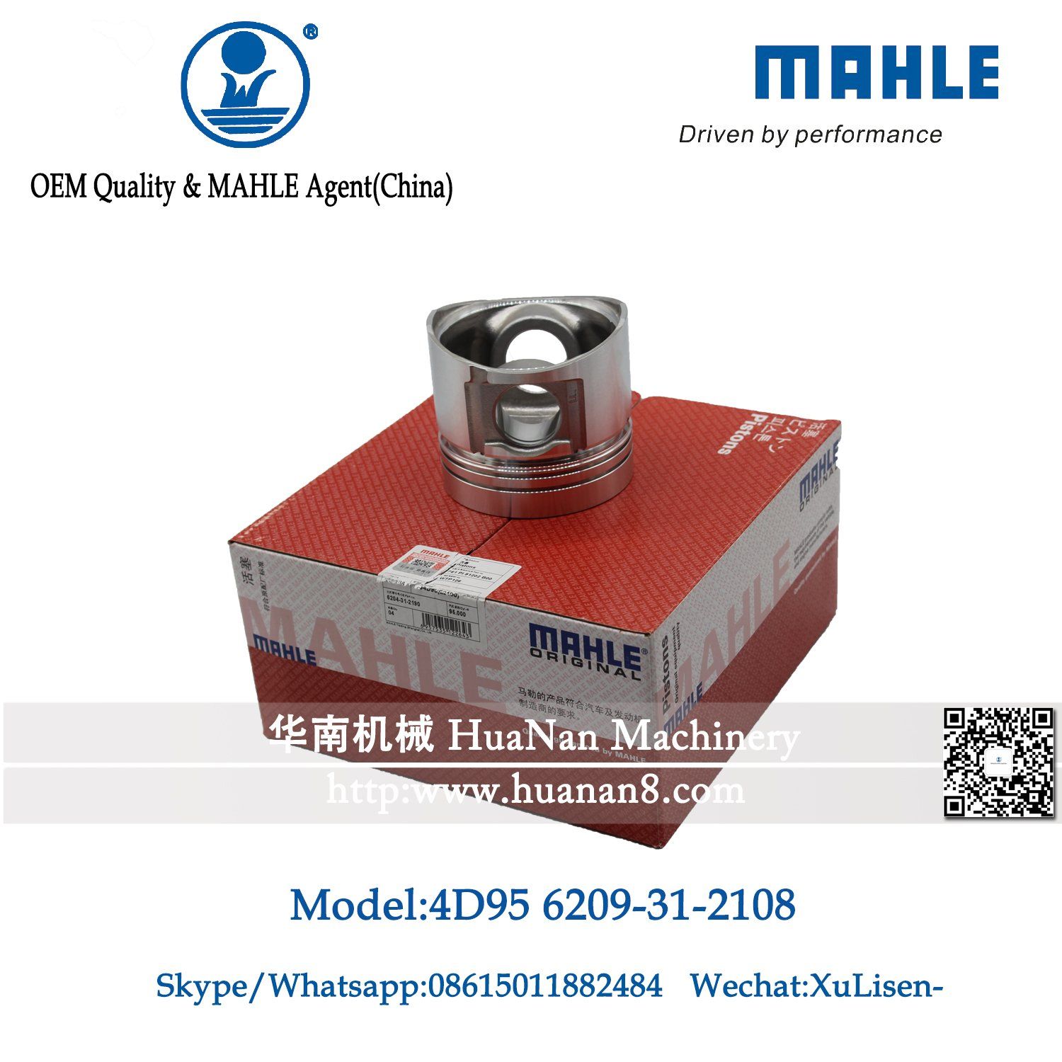 Komatsu 4D95 2110 Mahle Piston for PC130-7