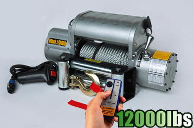 DC 12V Truck Electric Winch with 12000lb Pulling Capacity