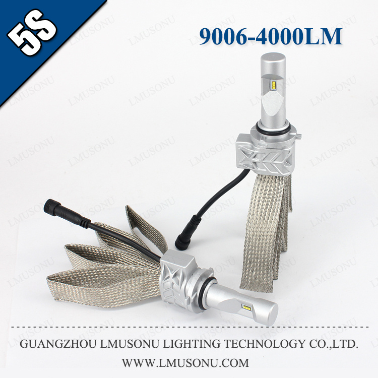 Lmusonu High Brightness 5s Car LED Headlight All in One 9006 LED Headlight Conversion Kit 4000lm