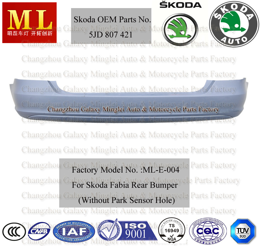 Auto Rear Bumper for Skoda Fabia Fom 2007 (5J6 807 421)