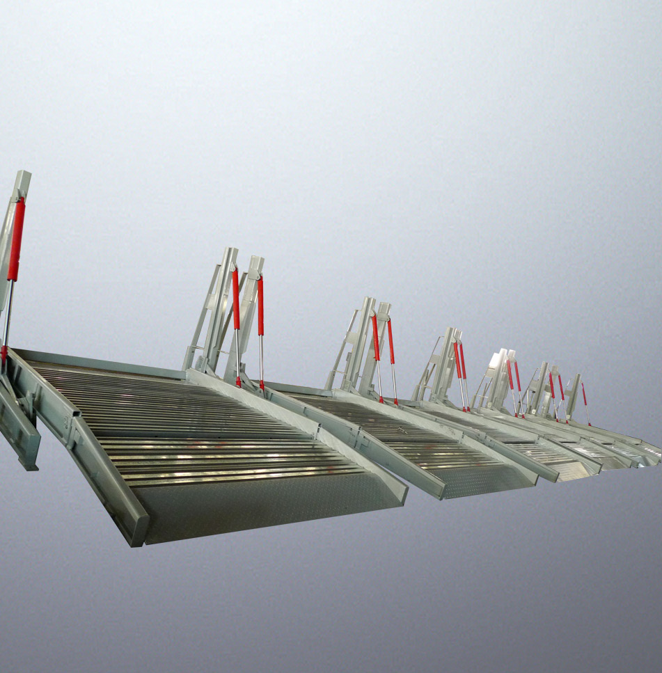 Hydraulic Tilting 2 Post Double Layers Car Parking Lift