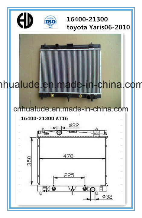 Aluminum Brazed Car Radiator for Toyota Yaris