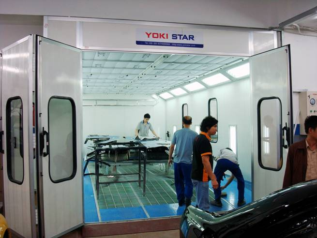 Cheap CE Certificated Side Woodworking Powder Booth