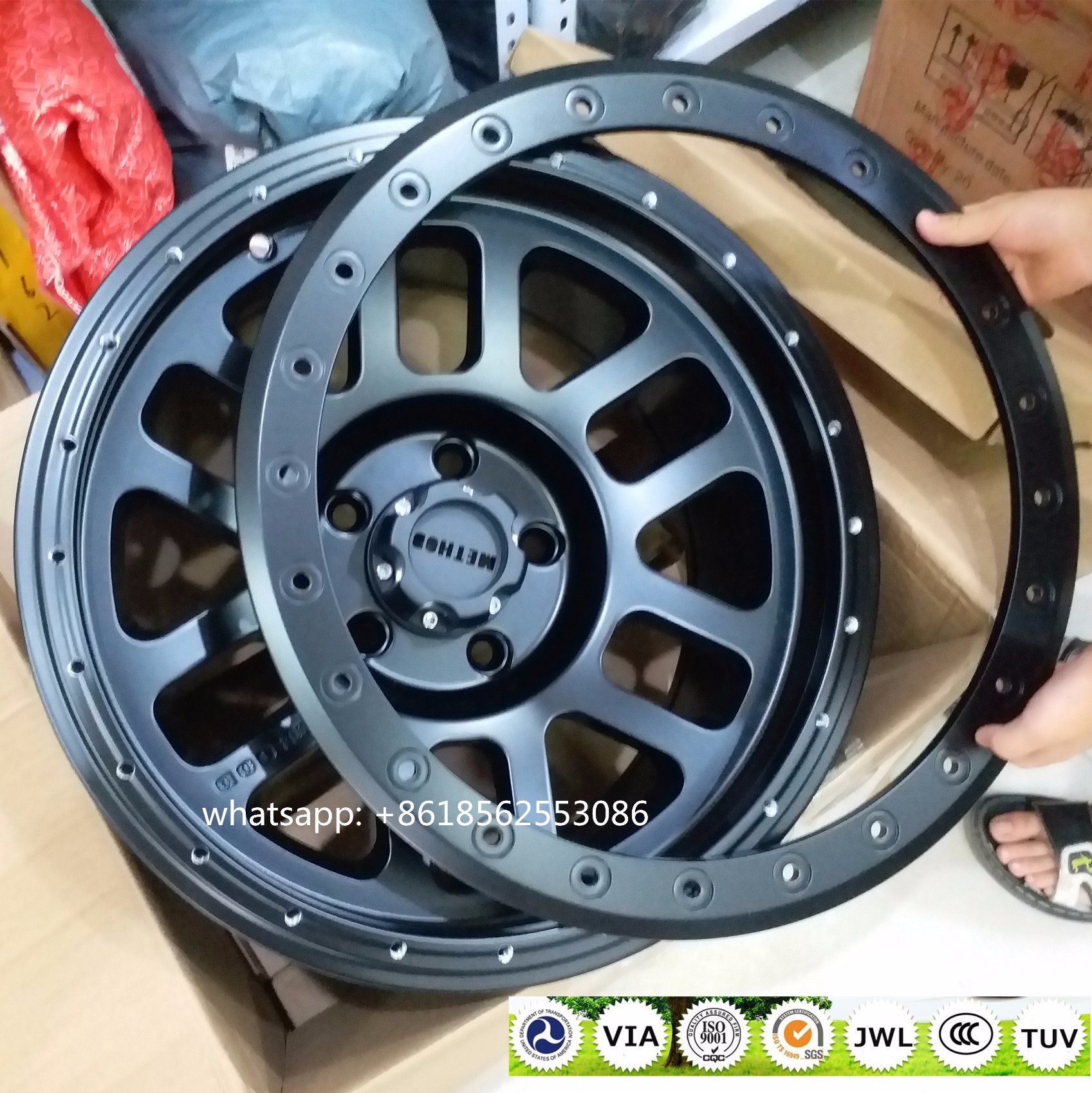 Auto Parts 4*4 Aluminium Offroad Alloy Wheel Rims with Rings