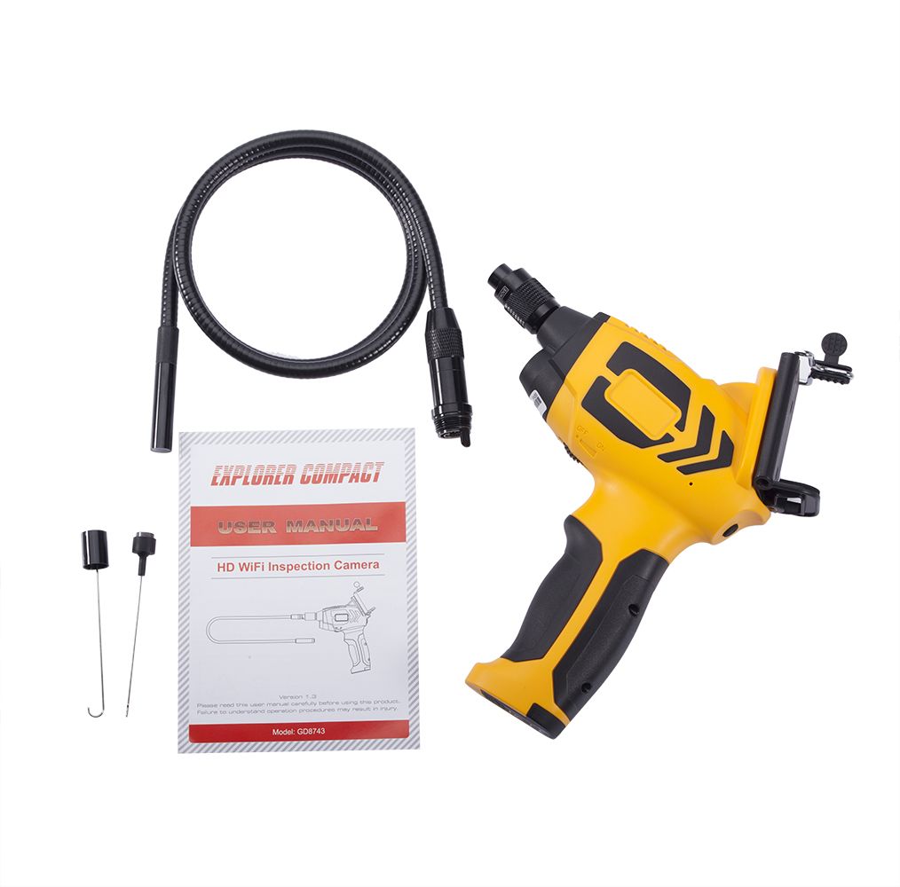 Gd8743 720p HD WiFi 9mm Diameter Endoscope Snake Camera Flexible Goose Neck Tube Cam House Drain Wall Car Inspection Tube