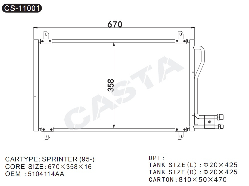 Auto condenser for Benz Spriter (95-)