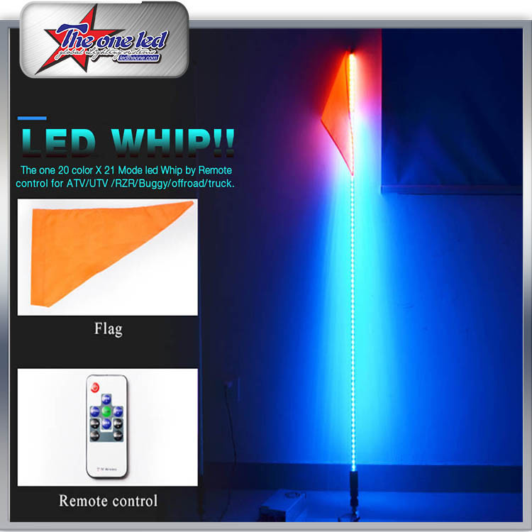 $27/Piece! ! Factory Price 2/3/4/5/6 Feet Single Color Quick Disconnect Whip Light LED Flag Light 5050 SMD for ATV UTV Rzr Buggy Whip