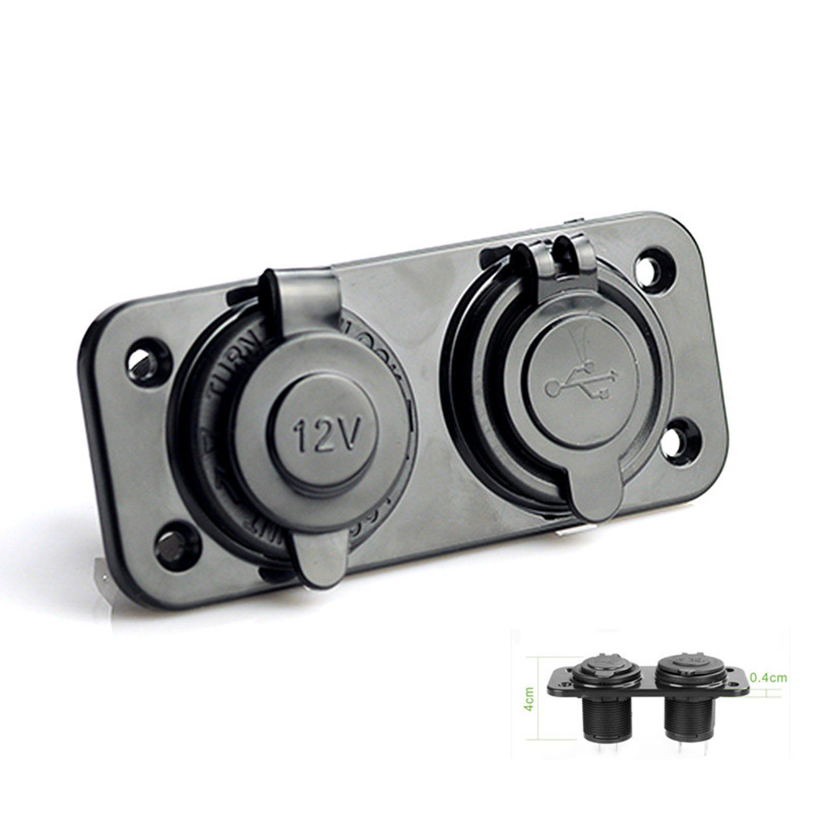 Dual USB 12V Charger Power Adapter Car Cigarette Lighter Socket Splitter New