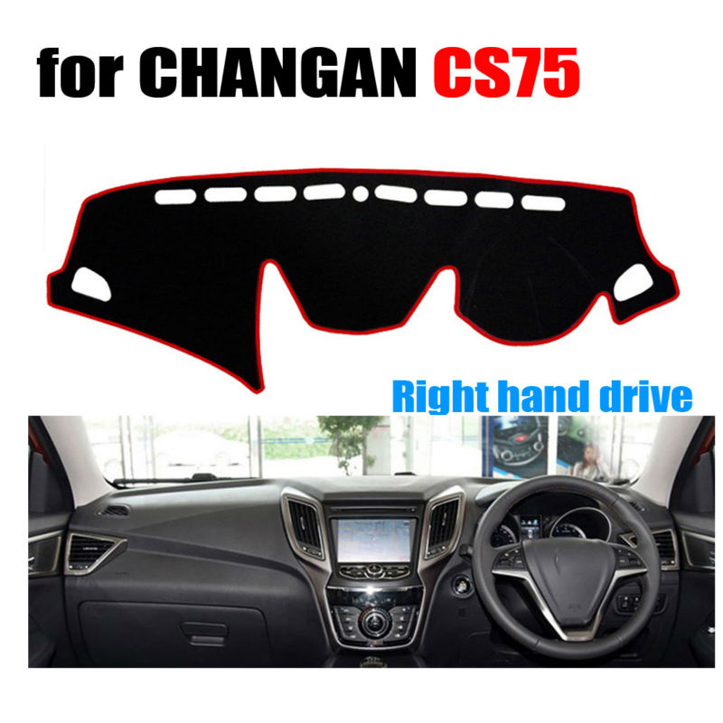 Car Dashboard Covers Mat for Changan CS75 All The Years Right Hand Drive Dashmat Pad Dash Cover Auto Dashboard Accessories
