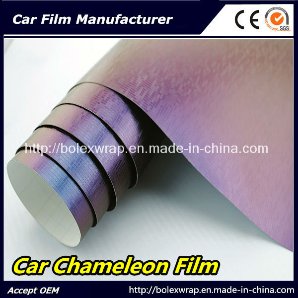 Chameleon 3D Carbon Fiber Car Wrap Film, Chameleon Vinyl Film