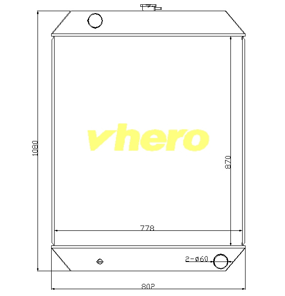 Cooling System Water Cooled Auto Radiator for Technical Vehicle Dh 280