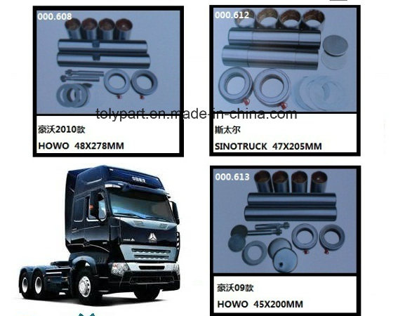 Sinotruck HOWO Steyr Heavy Truck Steering King Pin Kits