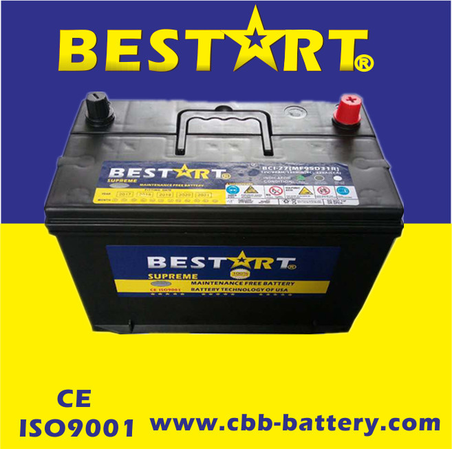 12V 80ah Sealed Maintenance Free Automotive Battery 95D31r-Mf