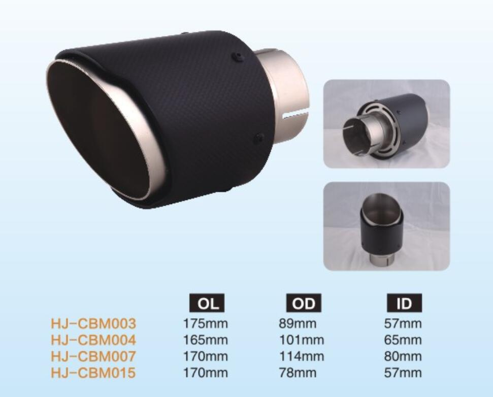 100% Carbon Firble Exhaust Tips