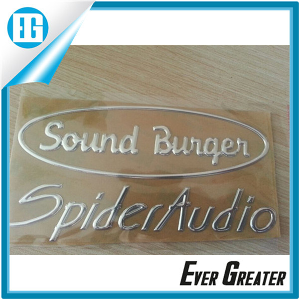 Chrome 3D Embossed Sticker Label for Cars