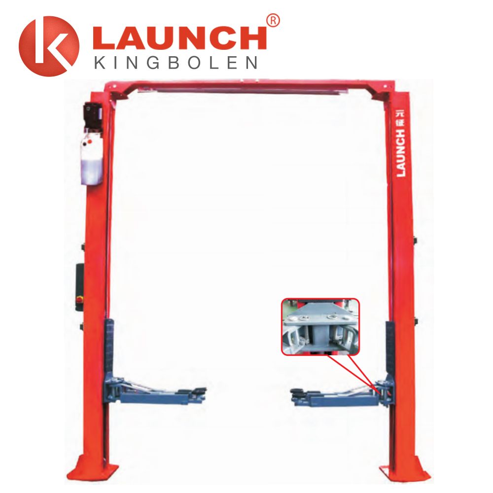 Luxurious One-Piece Column Clear Floor Two Post Car Lift Truck Ce-Stop Function with Safety Alarm Beep Would Automatically Warn
