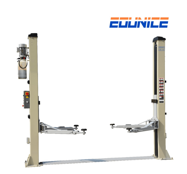 on- 7224e Hydraulic Thin Plate 2 Post Auto Car Lift Hoist
