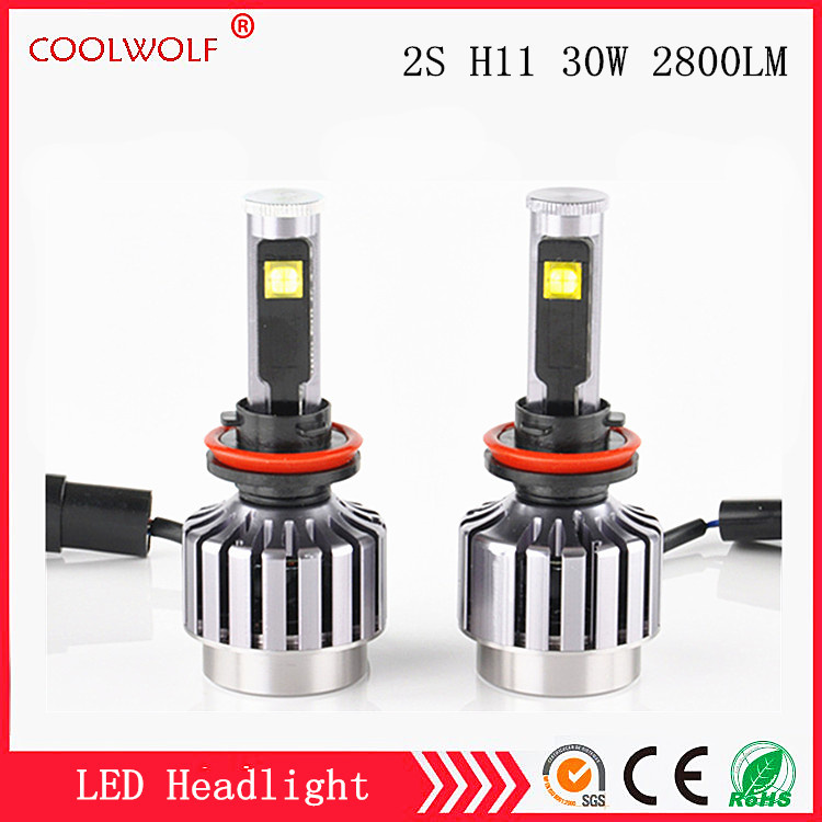 Factory Direct Sale 2s H11 30W 2800lm LED Car LED Headlight Bulbs Headlamp with Competitive Price