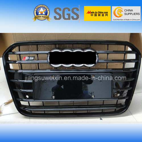 Black Auto Car Front Grille (Chromed Logo) for Audi S6 2013
