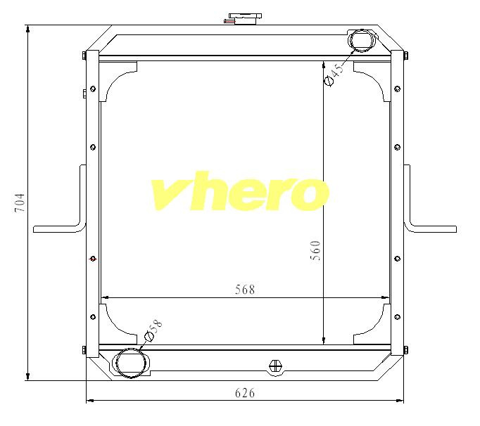 Heat Exchanger All Aluminum Auto Radiator for Truck Df Cummins 1301n08-010