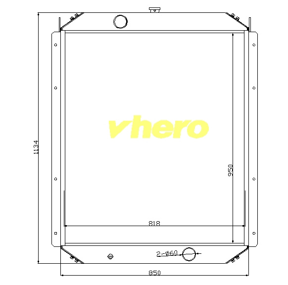 Heat Exchanger Aluminum Auto Radiator for Technical Vehicl Komatsu300-6
