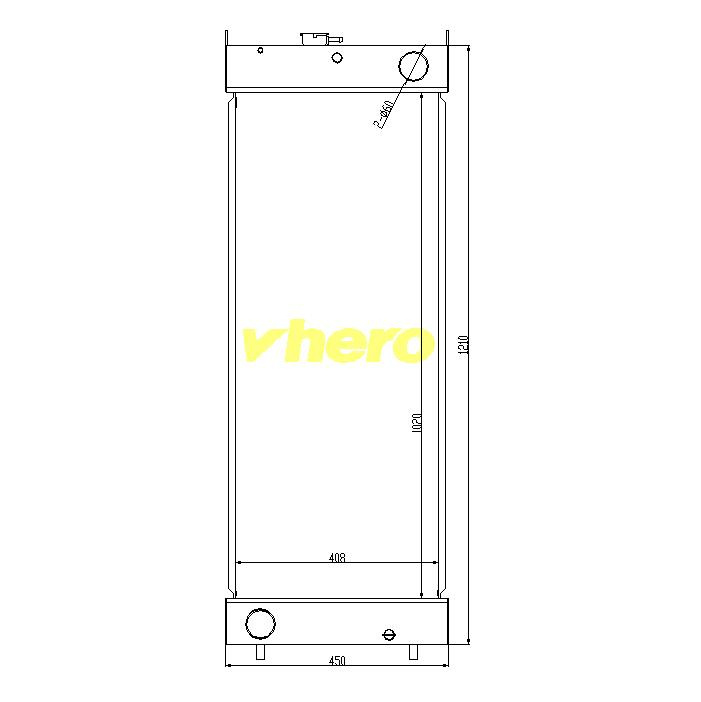 Heat Exchanger All Aluminum Auto Radiator for Technical Vehicle Komatsu55-7