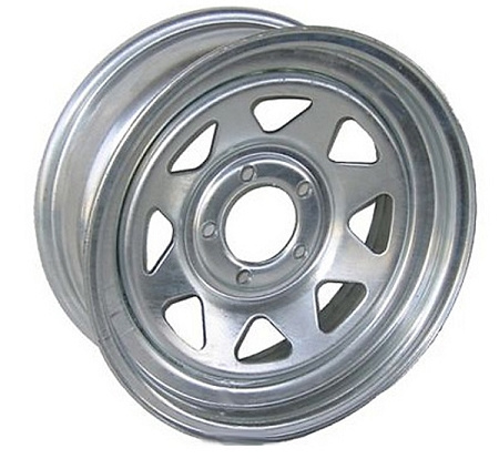 14X6 Spoke Galvanized Trailer Wheel 5-120.65