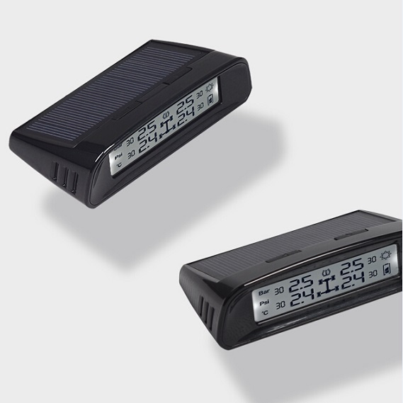 Car Accessories Solar Power TPMS Solar Tire Pressure Monitoring Colorful Screen Black &White Screen Internal External Wireless TPMS