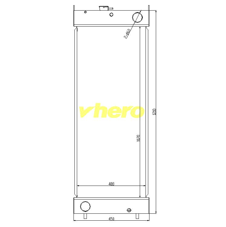 Heat Exchanger Aluminum Auto Radiator for Technical Vehicle Komatsu450-8