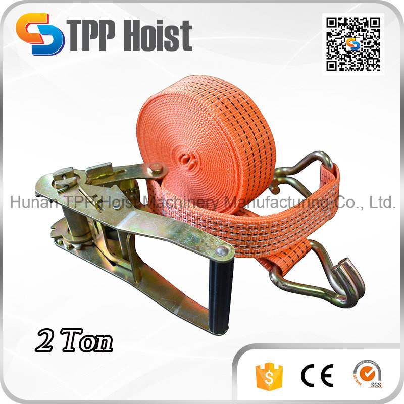 Polyester Ratchet Tie Down Strap Cargo Lashing