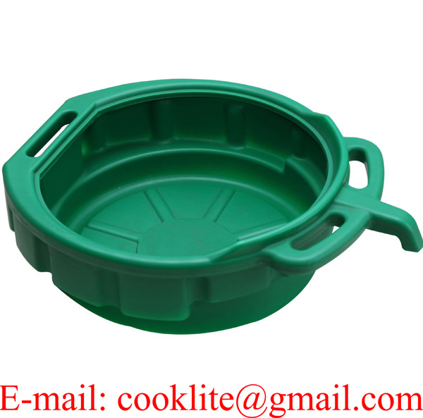 15 Litre Portable Green Oil Change Drain Pan Car Truck Automotive