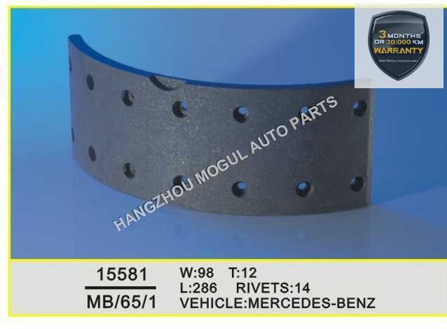 Long Lifetime Brake Lining for Heavy Duty Truck (15581)